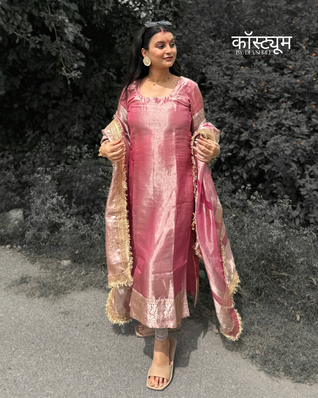 Pure-tissue banarsi silk premium suit-set