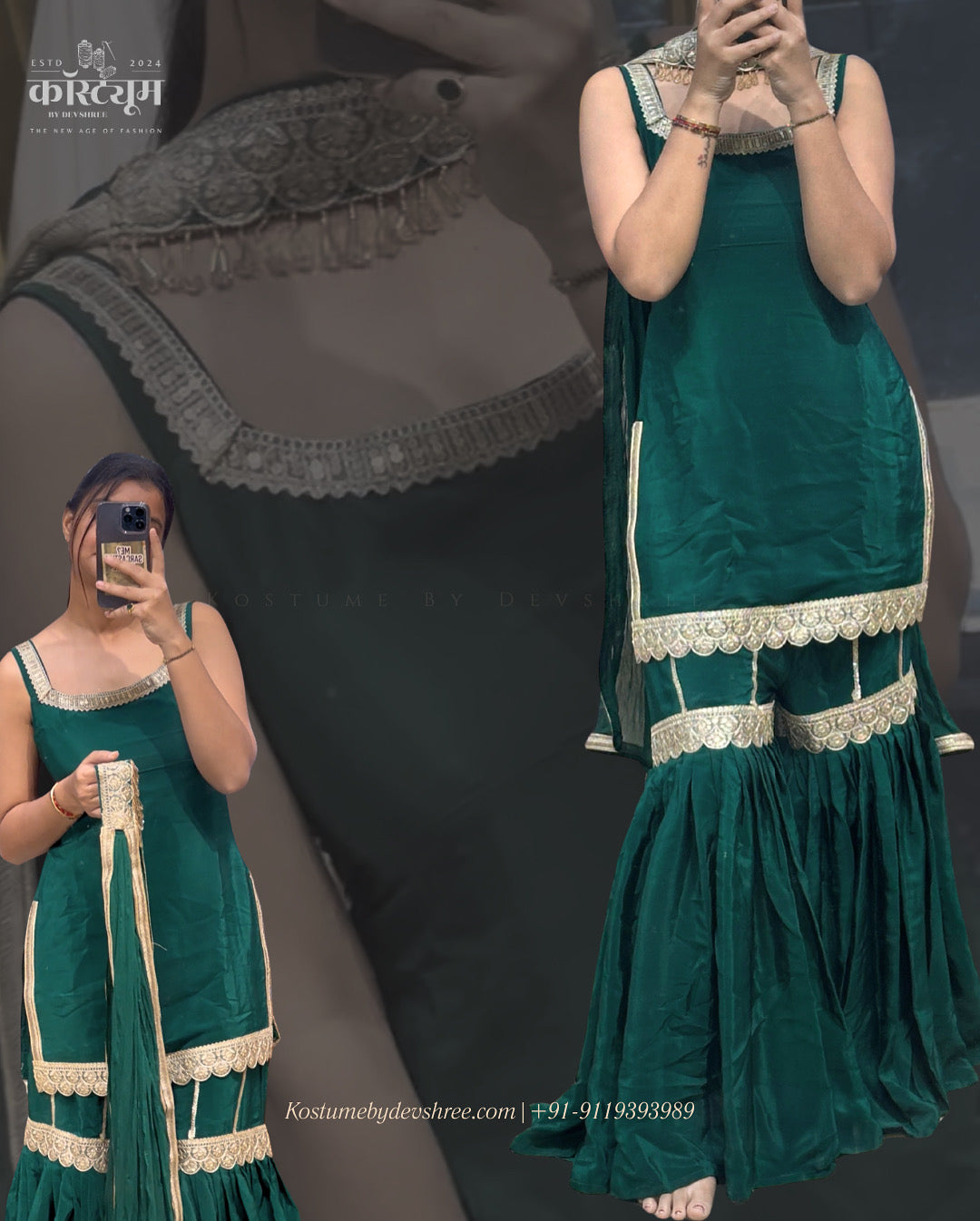 Emerald Élan sharara suit set