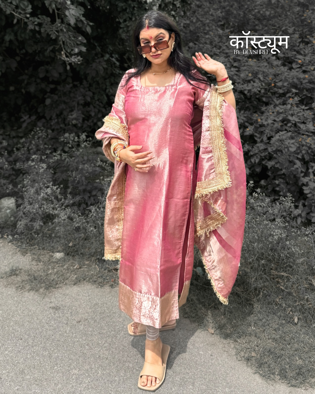 Pure-tissue banarsi silk premium suit-set