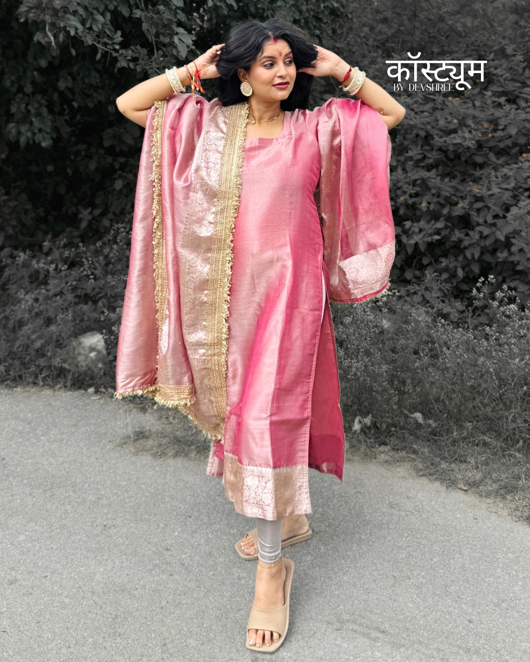 Pure-tissue banarsi silk premium suit-set