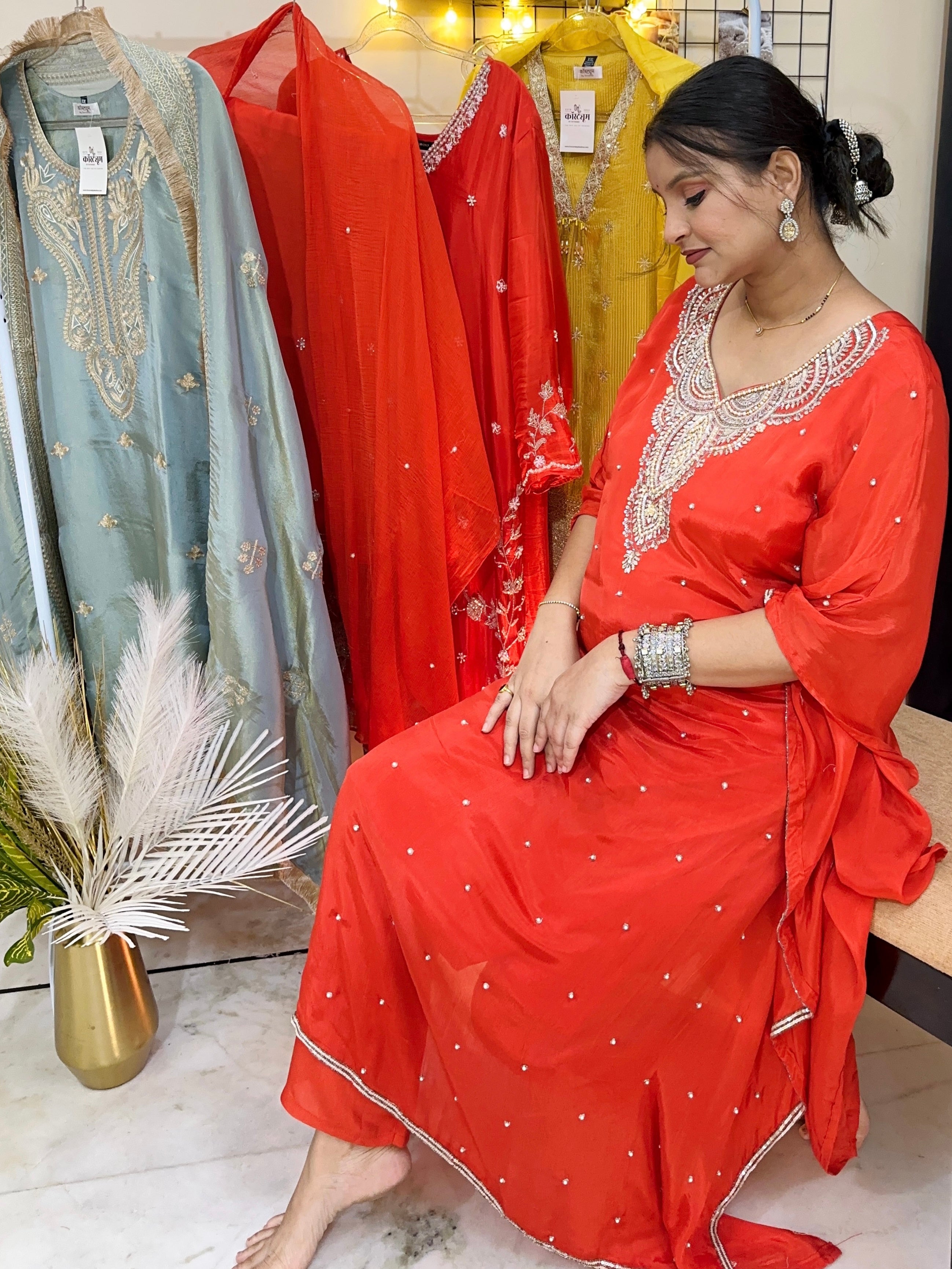 Amber-e-Husn | Kafatan suit-set