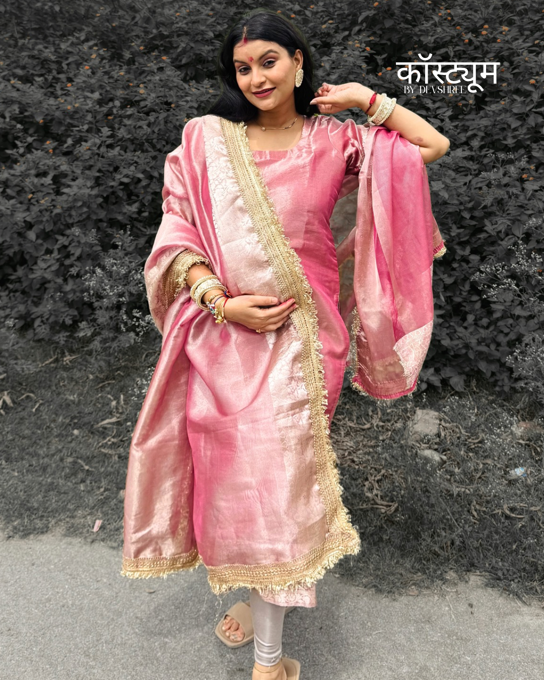 Pure-tissue banarsi silk premium suit-set