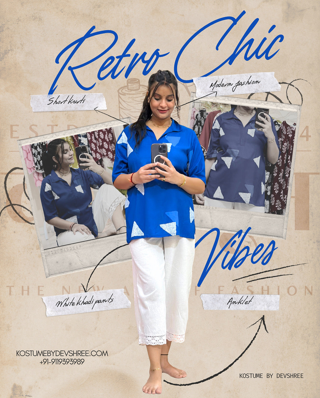 Mystic Blue | Short Kurti