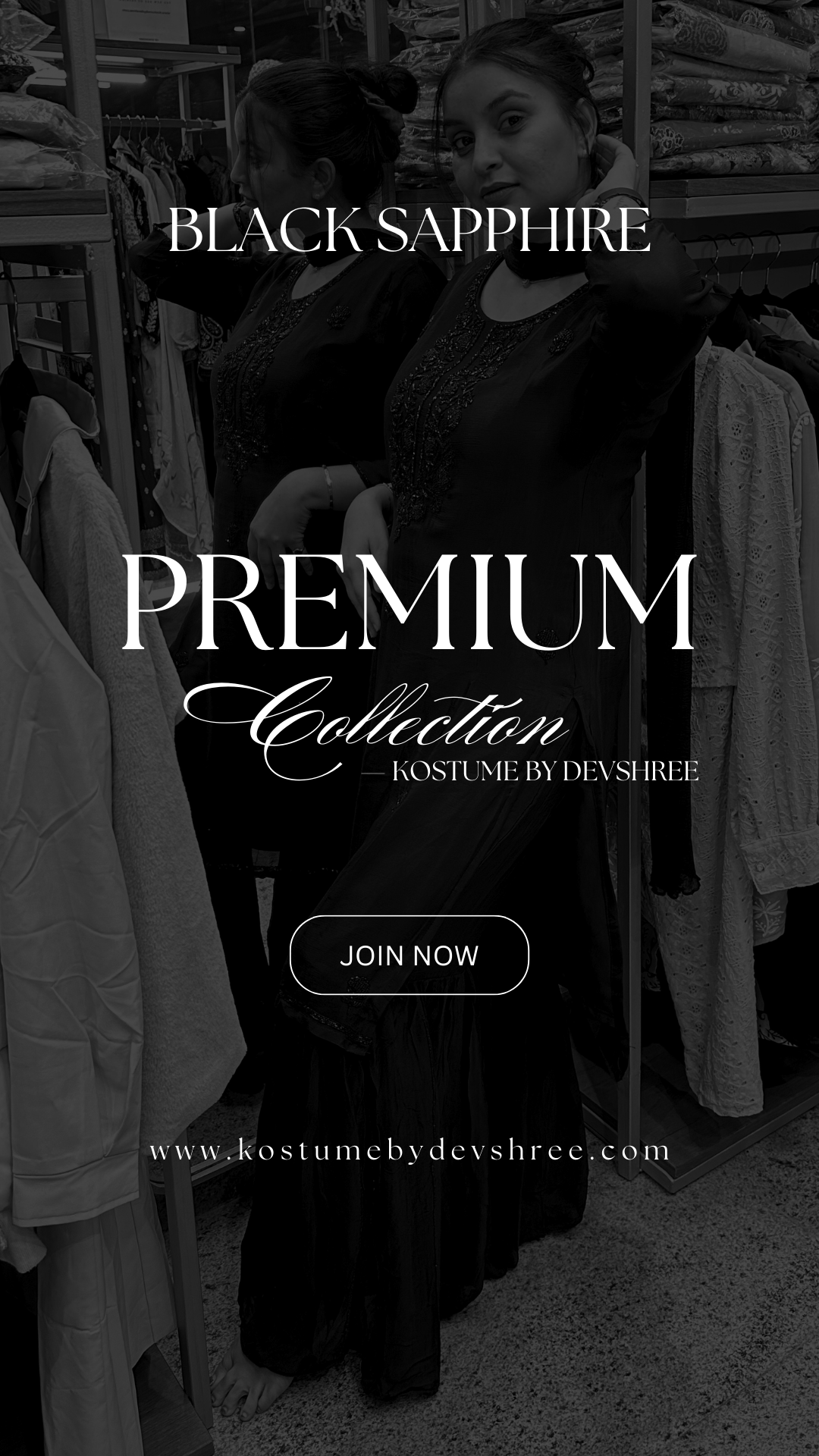 Black sapphire | pure hand work suit set