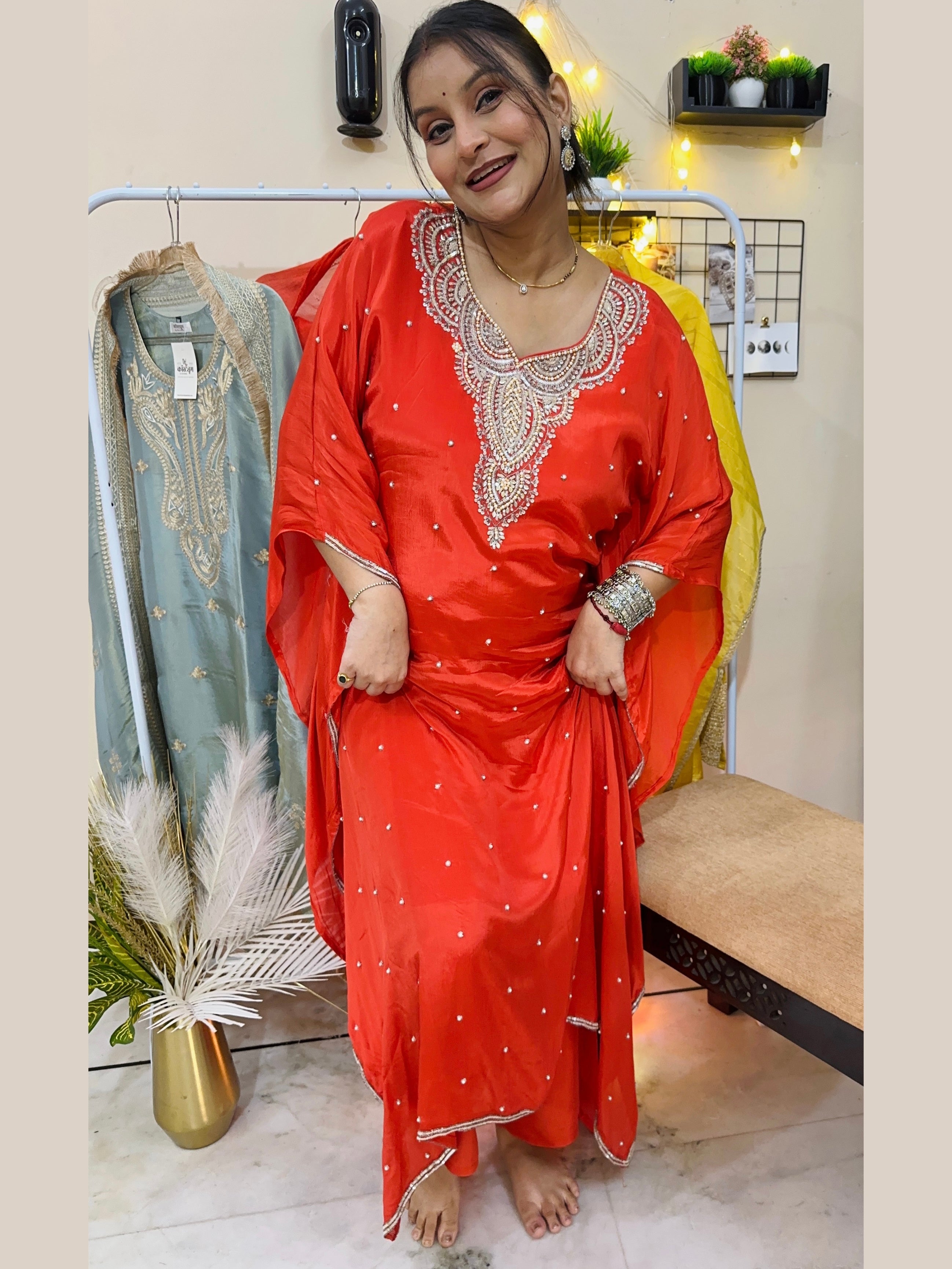 Amber-e-Husn | Kafatan suit-set