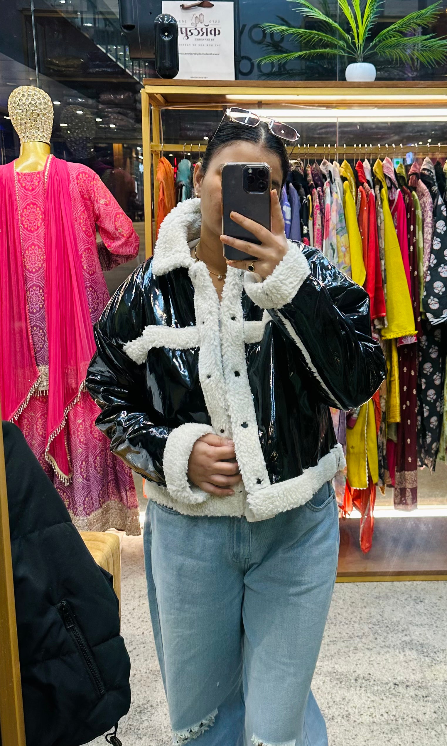 Black furry jacket | Winter-wear